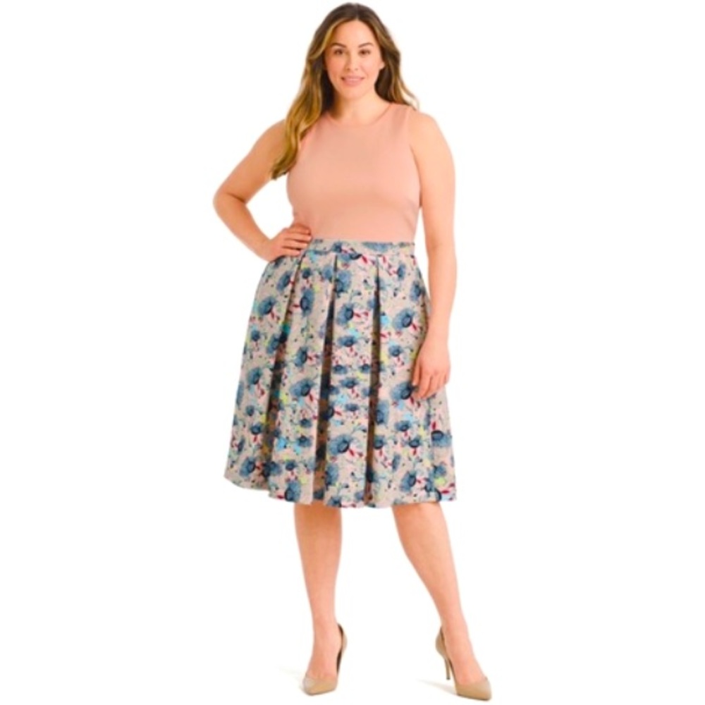 Eloquii Twofer Floral Scuba Dress NWT